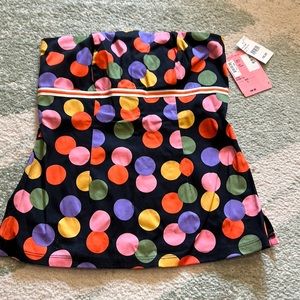 Polka Dot Empire Waist Tube Top
